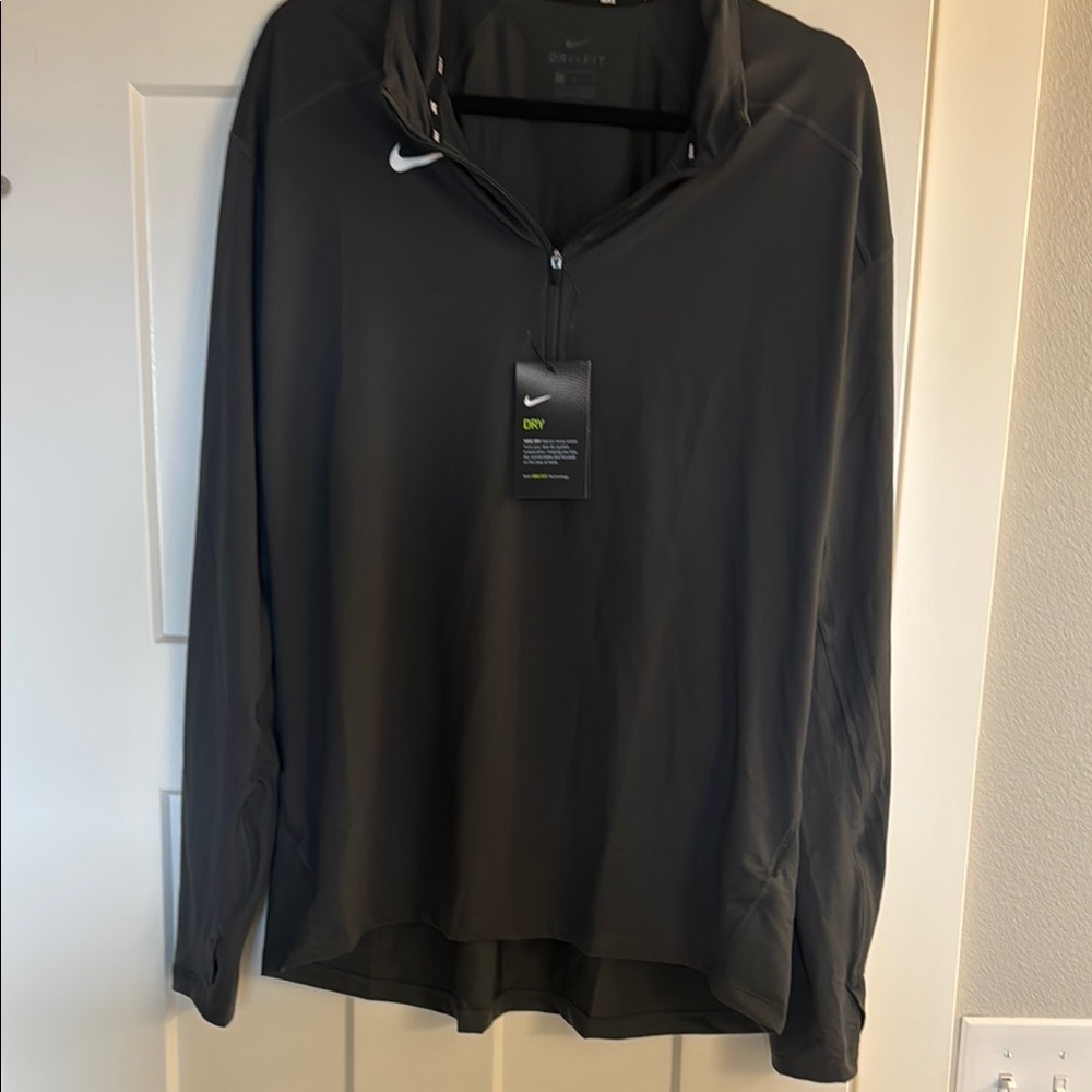 Nike Black Dry-Fit Jacket with Quarter-Zip